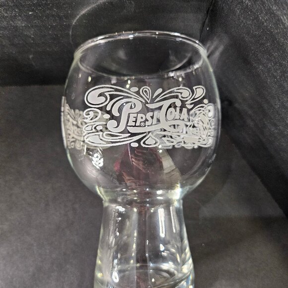 Set Of 4 Pepsi Cola Drinking Glasses Vintage Retro Soda Fountain 6" Tall - Picture 12 of 12